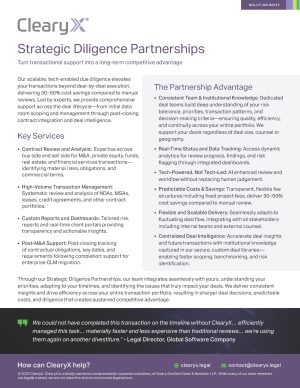 Strategic Diligence Partnership